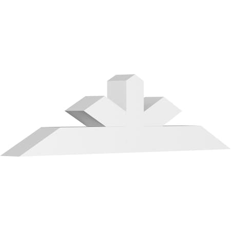 Ekena Millwork Saratoga Architectural Grade PVC Gable Bracket, 48"W x 12"H x 4"D x 4"F, 6/12 Pitch GBP048X12X0404SAR00